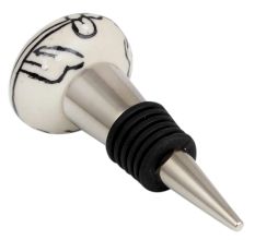 Black Leaf Ceramic Floral Wine Bottle Stopper