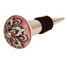 Peach Flower Ceramic Wine Bottle Stopper