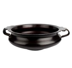Black Brass Traditional Urli For Decoration