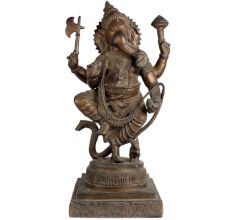 Brass Standing Ganesha Statue