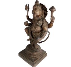Brass Standing Ganesha Statue