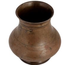 Brass South Indian Pot With Broad Round Base