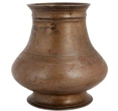 Brass South Indian Pot With Broad Round Base