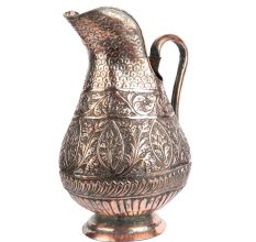 Copper Jug With Islamic Carved Floral Design
