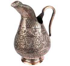 Copper Jug With Islamic Carved Floral Design
