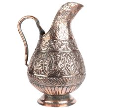 Copper Jug With Islamic Carved Floral Design