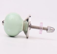Sage Green White Tiny Star Pattern Cabinet Knobs