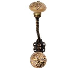 Golden Flower Ceramic Antique Rope Iron Hook