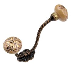 Golden Flower Ceramic Antique Rope Iron Hook