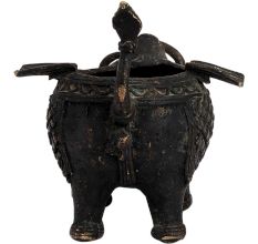 Brass Tribal Bull Planter Pot