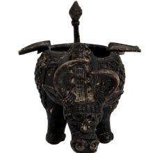 Brass Tribal Bull Planter Pot