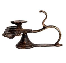 Brass Arti Worship Diya With Cobra Snake handle