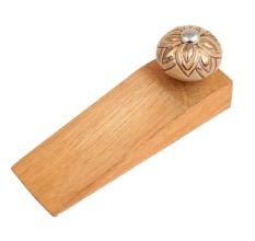 Golden Flower Ceramic Wooden Door Stopper