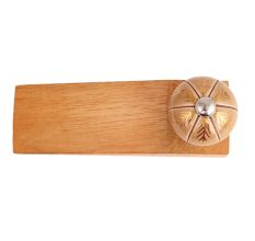 Golden Leaf Ceramic Floral Wooden Door Stopper