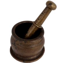 Traditional Brass Mortar Pestle Spice Herb Grinder
