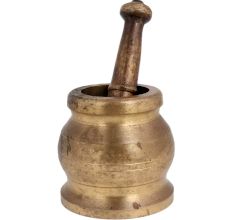 Brass Mortar And Pestle Spice Medicine Grinder Masher