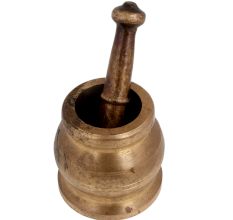 Brass Mortar And Pestle Spice Medicine Grinder Masher