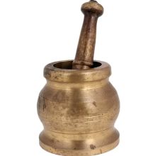 Brass Mortar And Pestle Spice Medicine Grinder Masher