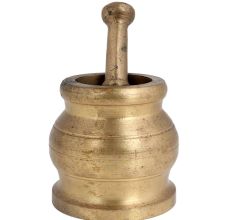 Brass Handmade Mortar And Pestle Or Indian Hamam Dasta