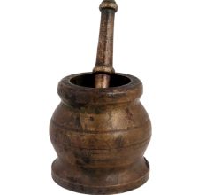 Brass Mortar And Pestle Or Spice Herb Grinder