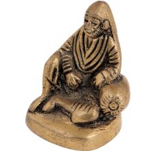 Brass Statue Of Shirdi Sai Baba Sitting Position