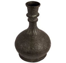 Brass Hookah Pot with Engraved Floral Design