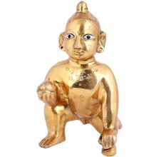 Brass Ladoo Gopal Statue Or Krishna As a Child Statue