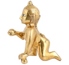 Brass Ladoo Gopal Statue Or Krishna As a Child Statue