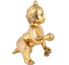 Brass Ladoo Gopal Statue Or Krishna As a Child Statue