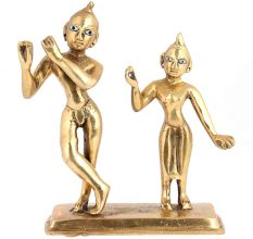 Pure Brass Radha Krishan Statue Murti