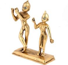 Pure Brass Radha Krishan Statue Murti