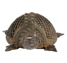 Brass Tribal Turtle Tortoise Statue