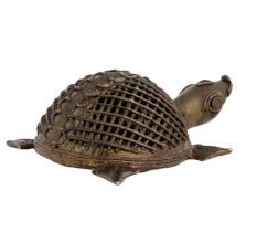 Brass Tribal Turtle Tortoise Statue