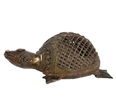 Brass Tribal Turtle Tortoise Statue