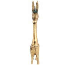 Golden Brass Tribal Horse Statue