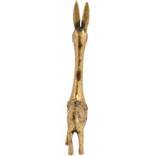 Golden Brass Tribal Horse Statue