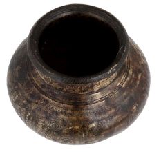 Old Brass Engraved Water Storage Pot