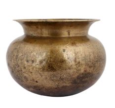 Brass Hindu Worship Water Pot Round Shape