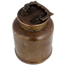 Brass Jar Storage Canister With Swing Handle On Lid