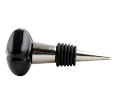 Solid Black Mediium Square Ceramic Wine Bottle Stopper