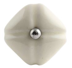 Solid Cream Mediium Square Ceramic Wine Bottle Stopper