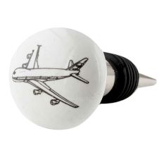 Aeroplane Flat Ceramic Wine Bottle Stopper