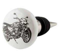 Bike Flat Ceramic Wine Bottle Stopper