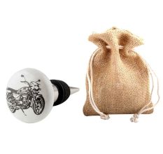 Bike Flat Ceramic Wine Bottle Stopper