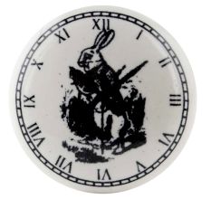 Black Rabbit Clock Ceramic Wine Bottle Stopper