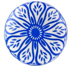 Blue Daisy Flat Ceramic Wine Bottle Stopper
