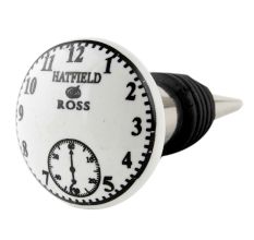 Hatfield Ross White Flat Ceramic Wine Bottle Stopper