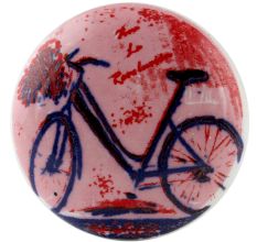 Multicolor Bicycle Flat Ceramic Wine Bottle Stopper