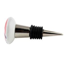 Multicolor Bicycle Flat Ceramic Wine Bottle Stopper