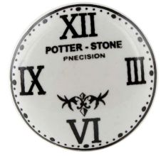 Potter Stone White Flat Ceramic Wine Bottle Stopper